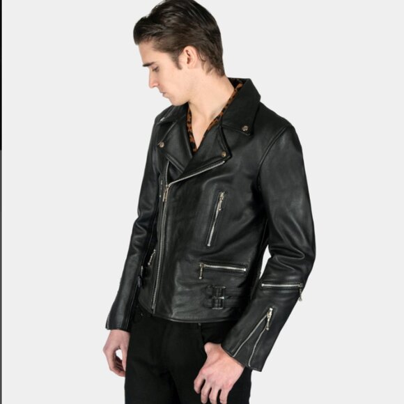Straight To Hell Defector Black Leather Jacket - Picture 3 of 14